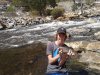 Decent rainbow trout, (probably my pb from the river)