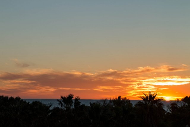 Sunset from the balcony.